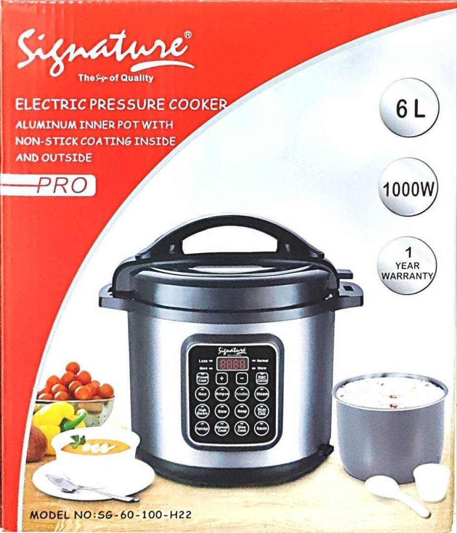 6 L Signature Electric Pressure Cooker  – Multi-Function Cooker