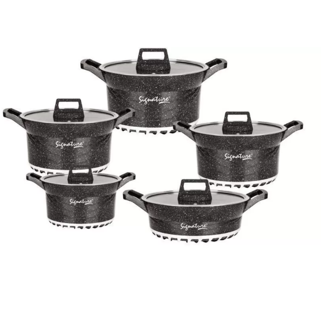 Signature 10-Piece Die Cast Cookware Set – Kitchen Cookware