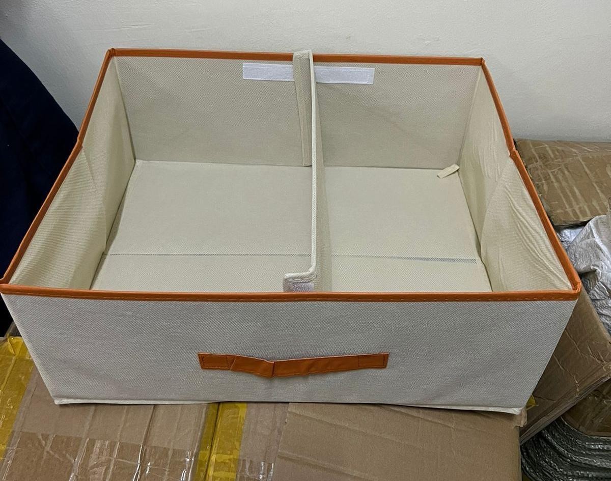 Foldable Double Compartment Closet Organizer