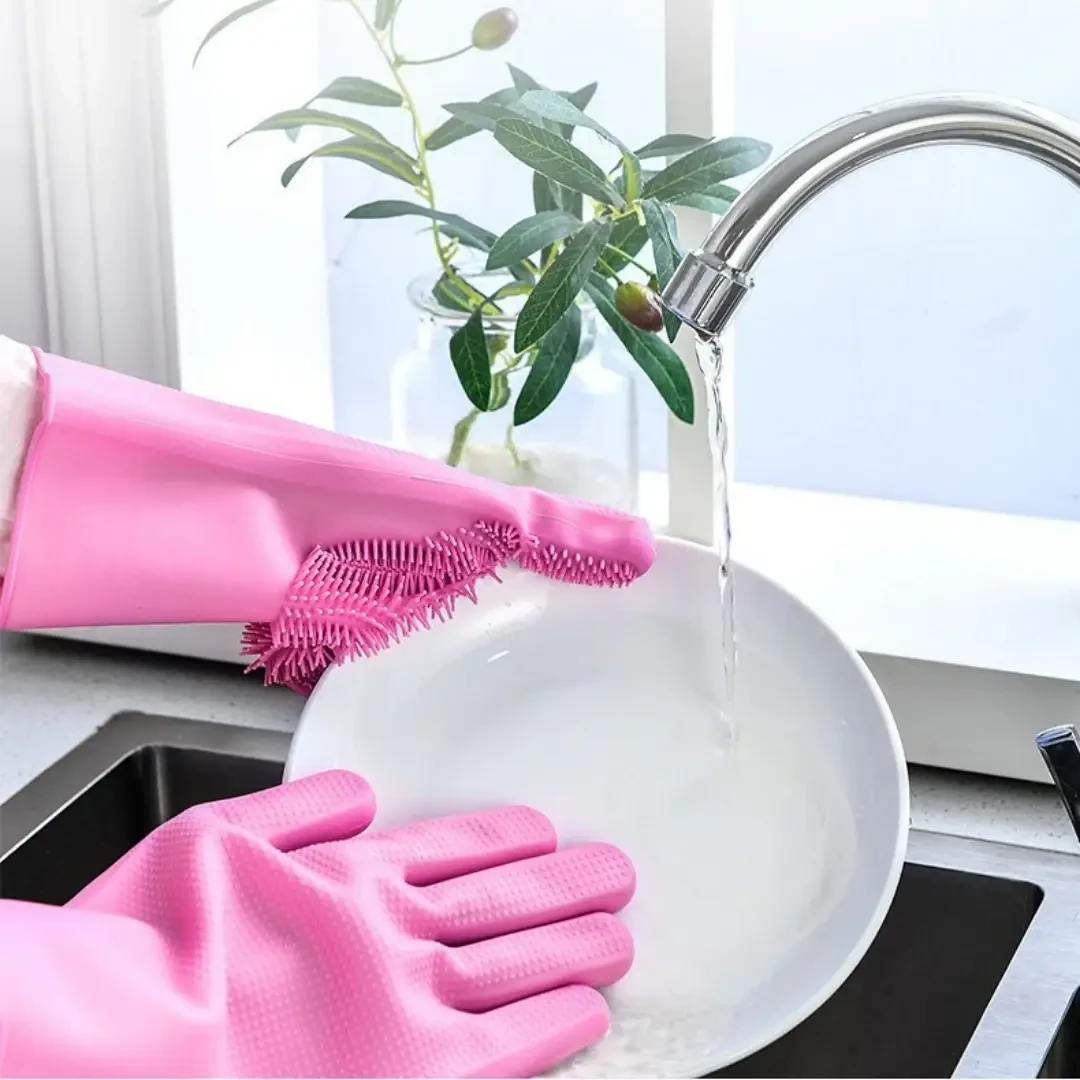 Kitchen Cleaning Silicone Gloves