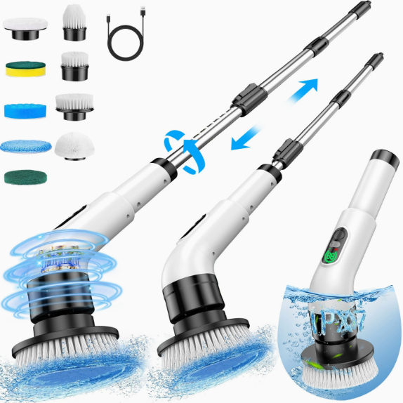 9 in1 Electric Spin Scrubber Brush – Powered Cleaning Tool