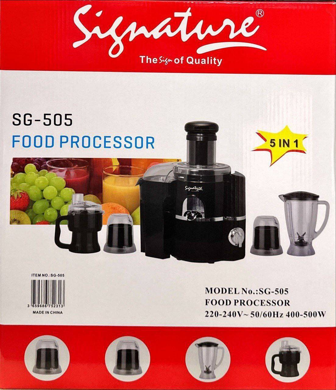 Signature 5-in-1 Food Processor 500W – Multi-Function Kitchen Processor